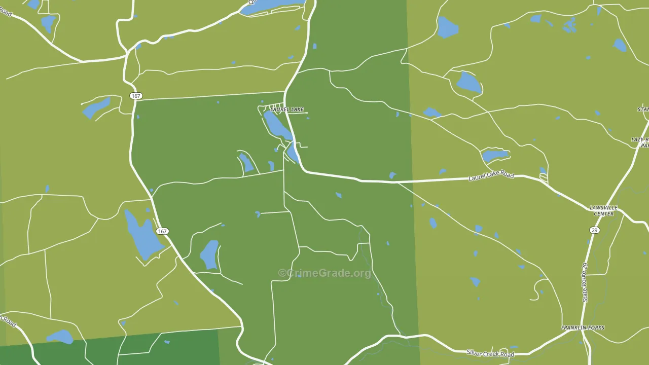 Laurel Lake, PA Map of Assault Rates