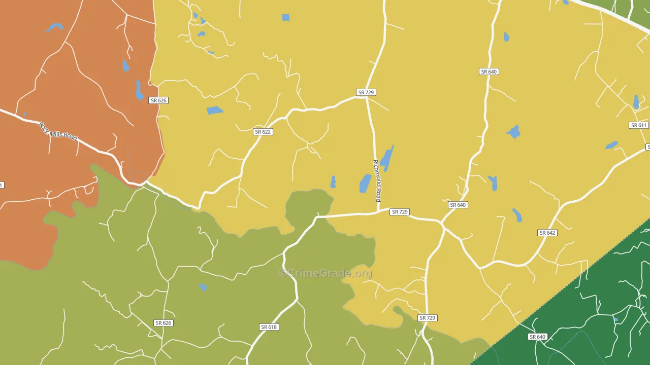 Laurel Mills, VA Map of Assault Rates