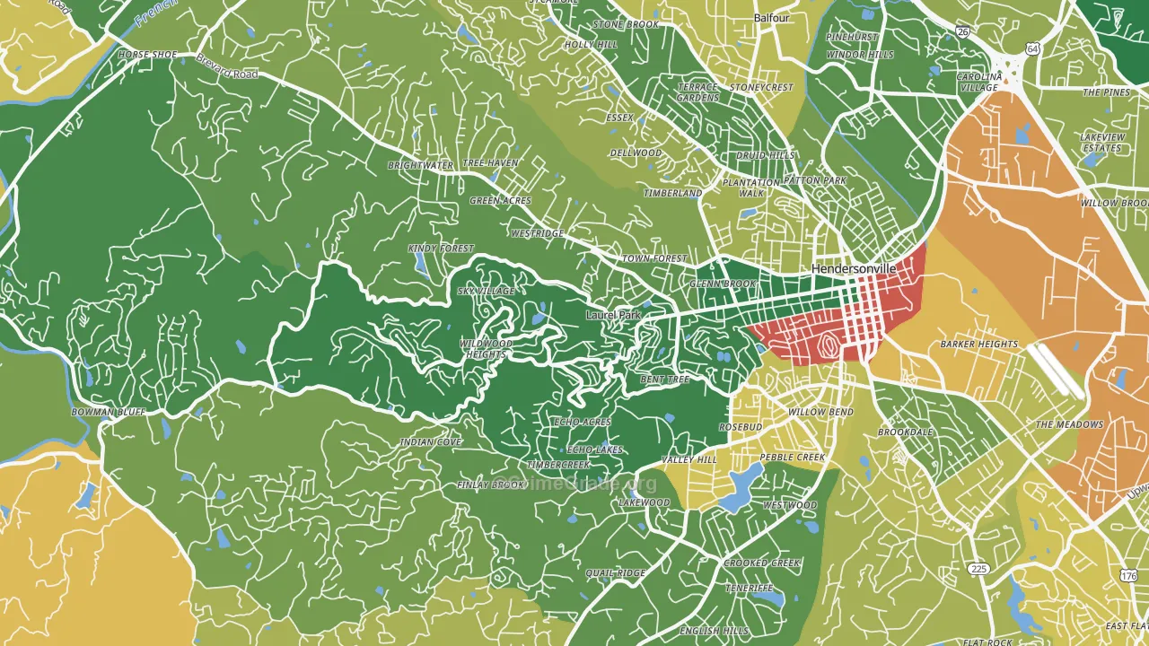 Laurel Park, NC Map of Assault Rates