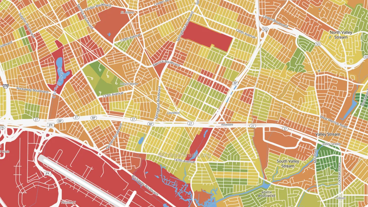 Laurelton, Queens, NY Map of Assault Rates