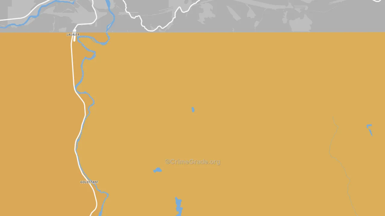 Laurier, WA Map of Assault Rates
