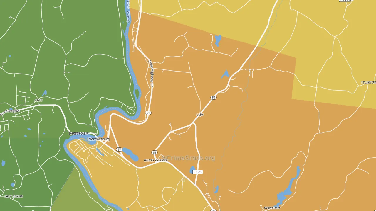 Lava, NY Map of Assault Rates