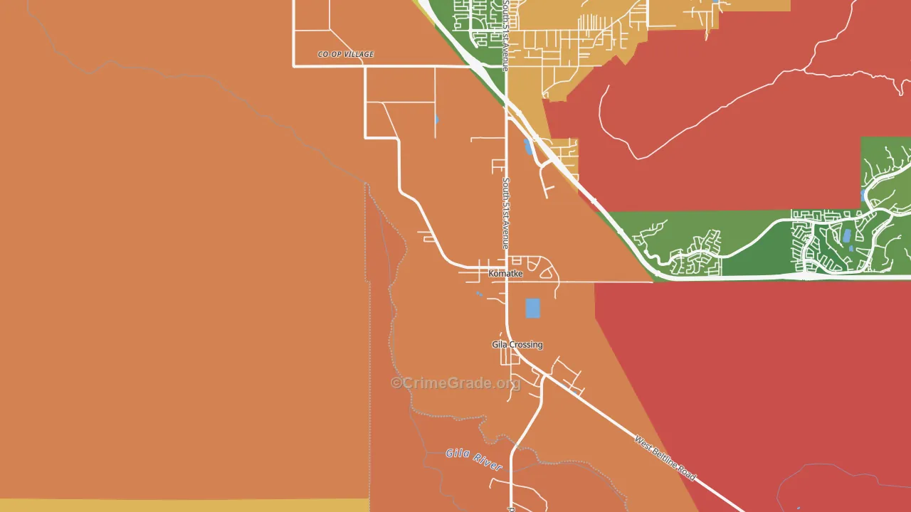 Laveen Village, AZ Map of Assault Rates