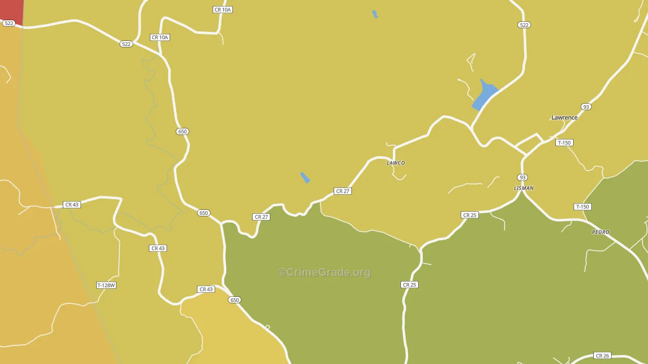 Lawco, OH Map of Assault Rates