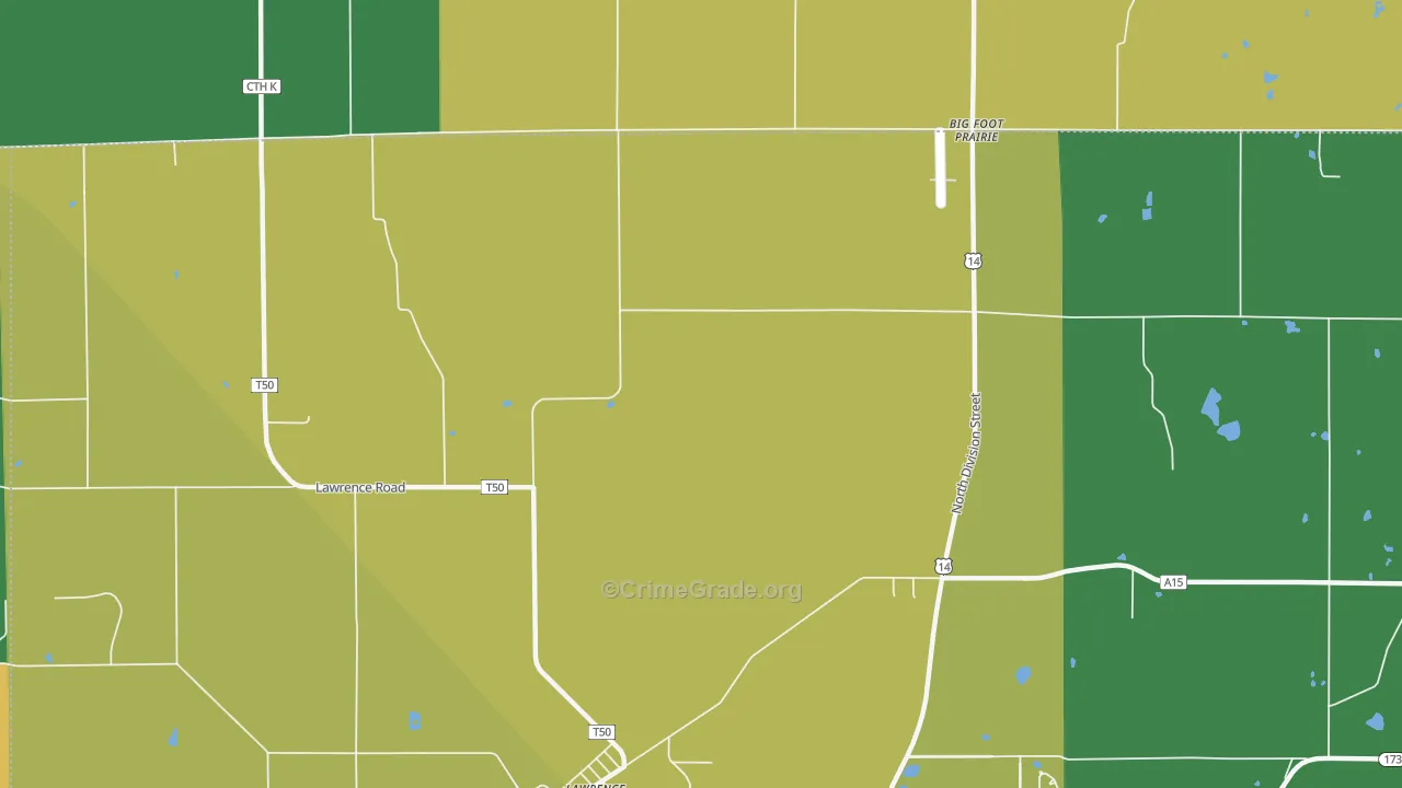 Lawrence, IL Map of Assault Rates