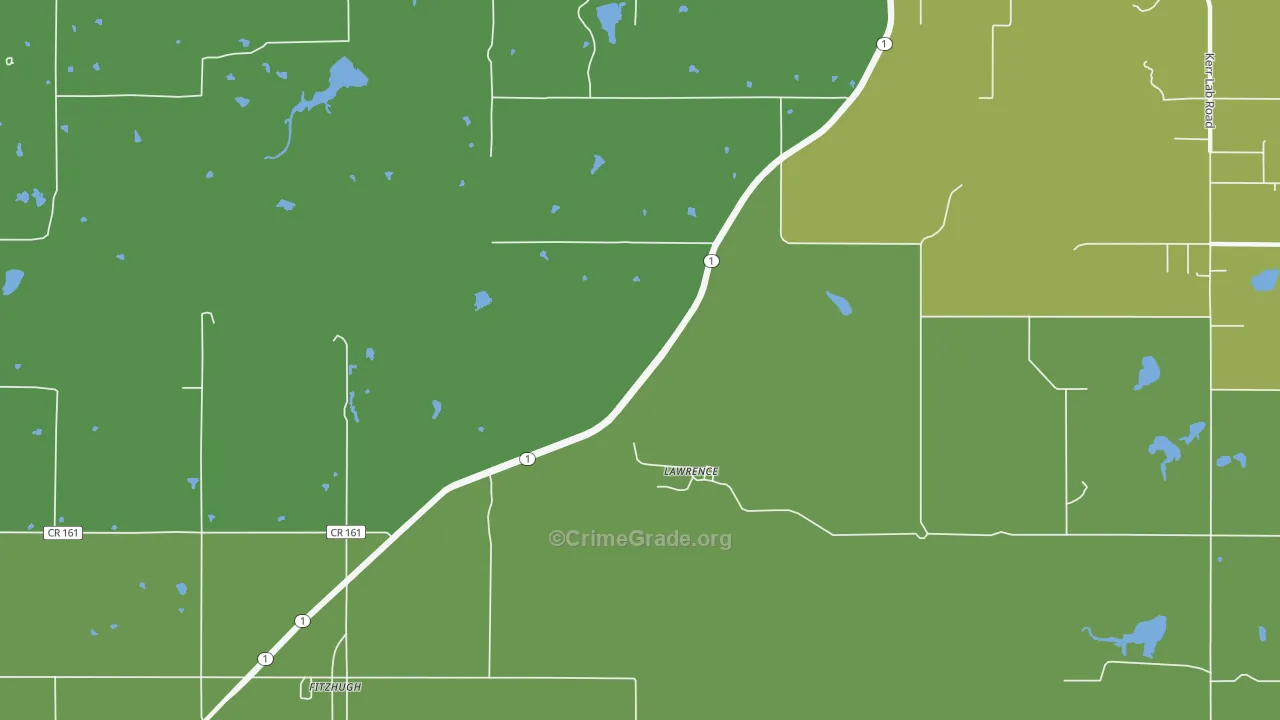 Lawrence, OK Map of Assault Rates