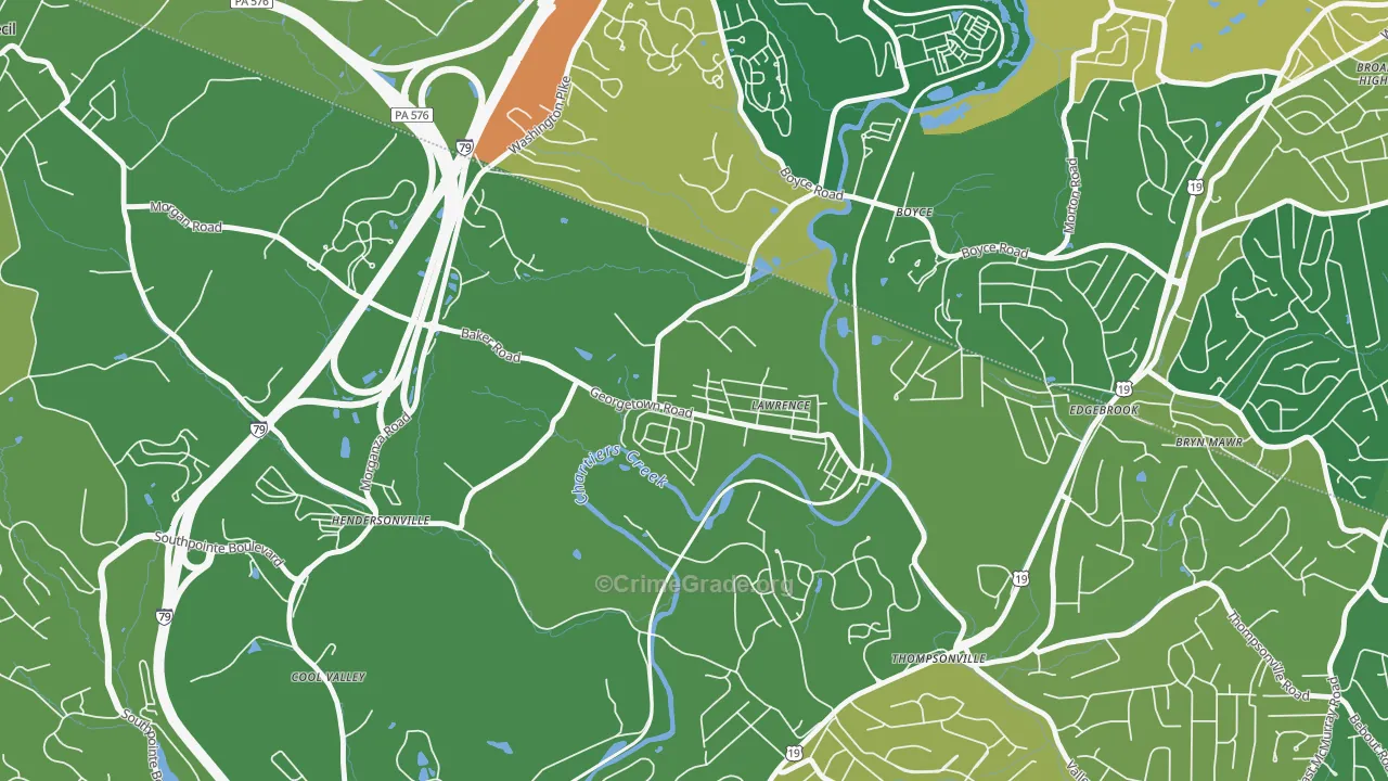 Lawrence, PA Map of Assault Rates