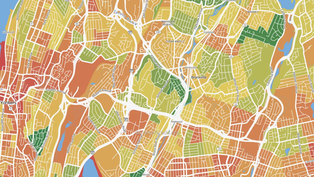 Lawrence Park, Bronxville, NY Map of Assault Rates