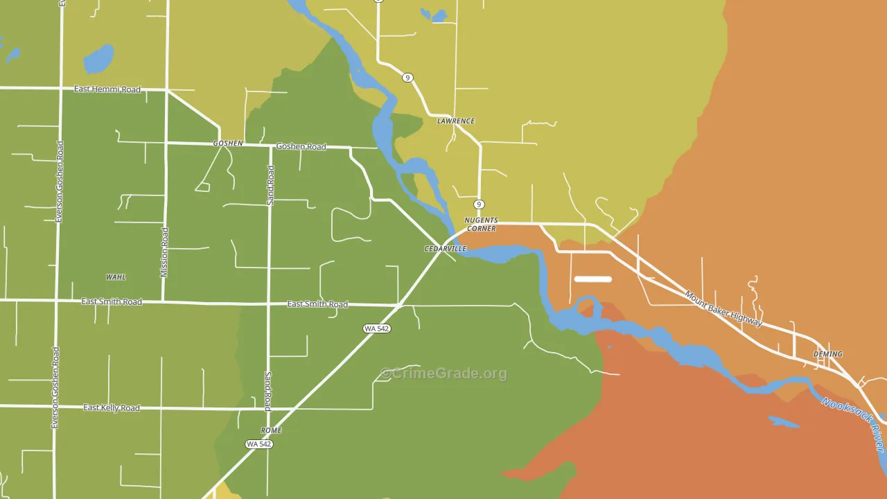 Lawrence, WA Map of Assault Rates