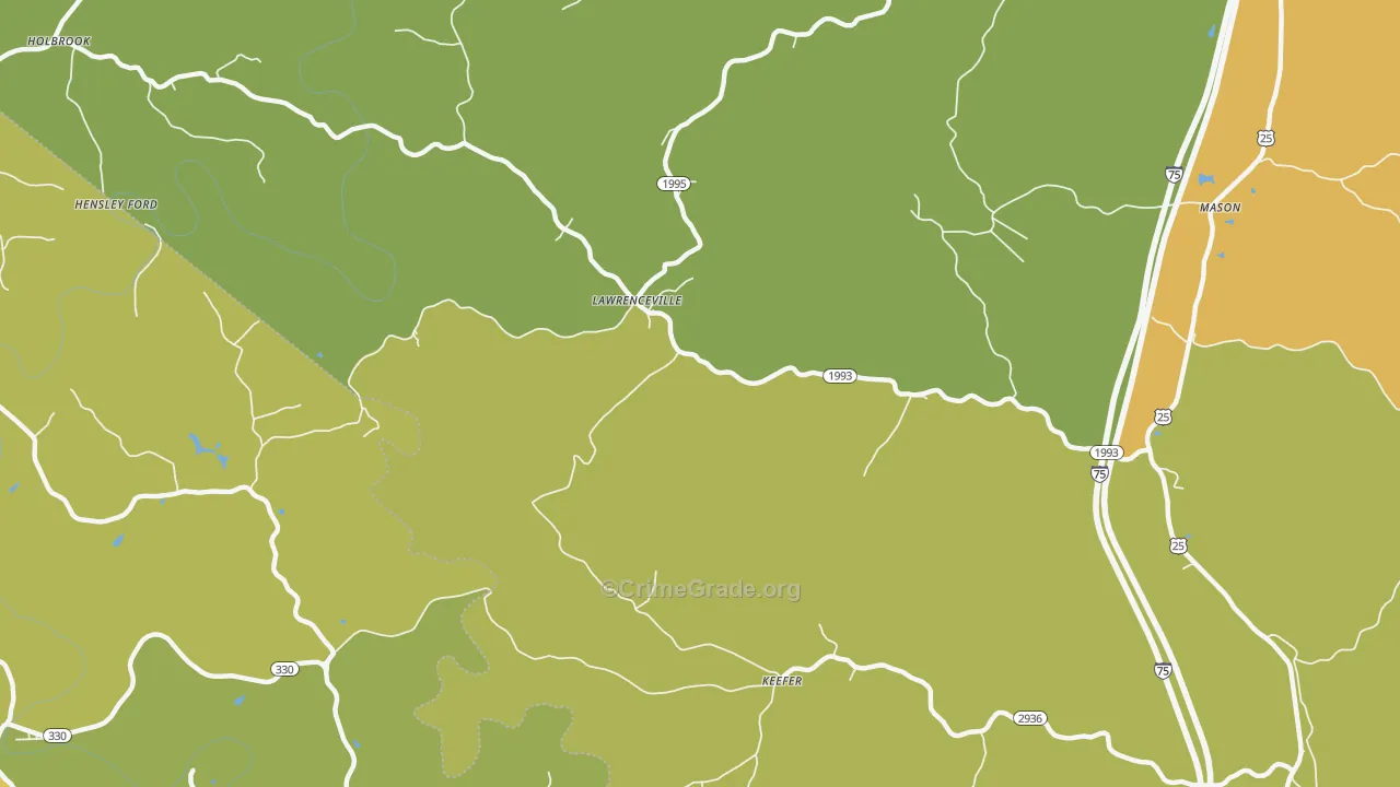 Lawrenceville, KY Map of Assault Rates