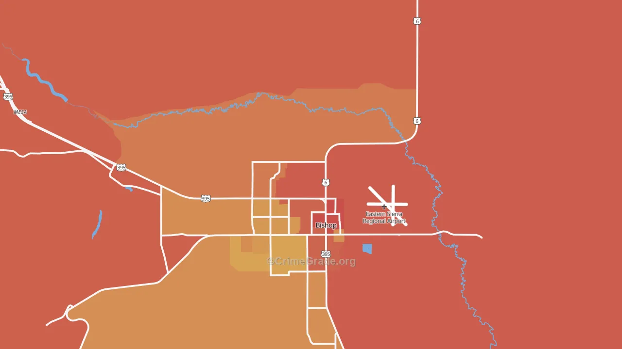 Laws, CA Map of Assault Rates