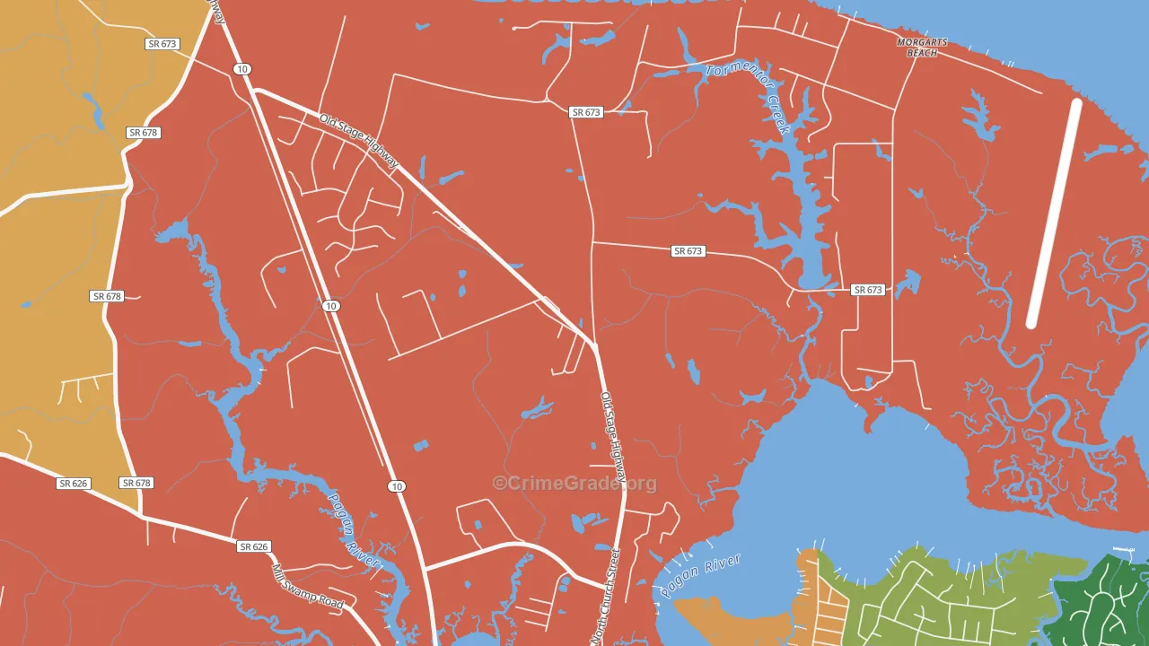 Lawson, VA Map of Assault Rates