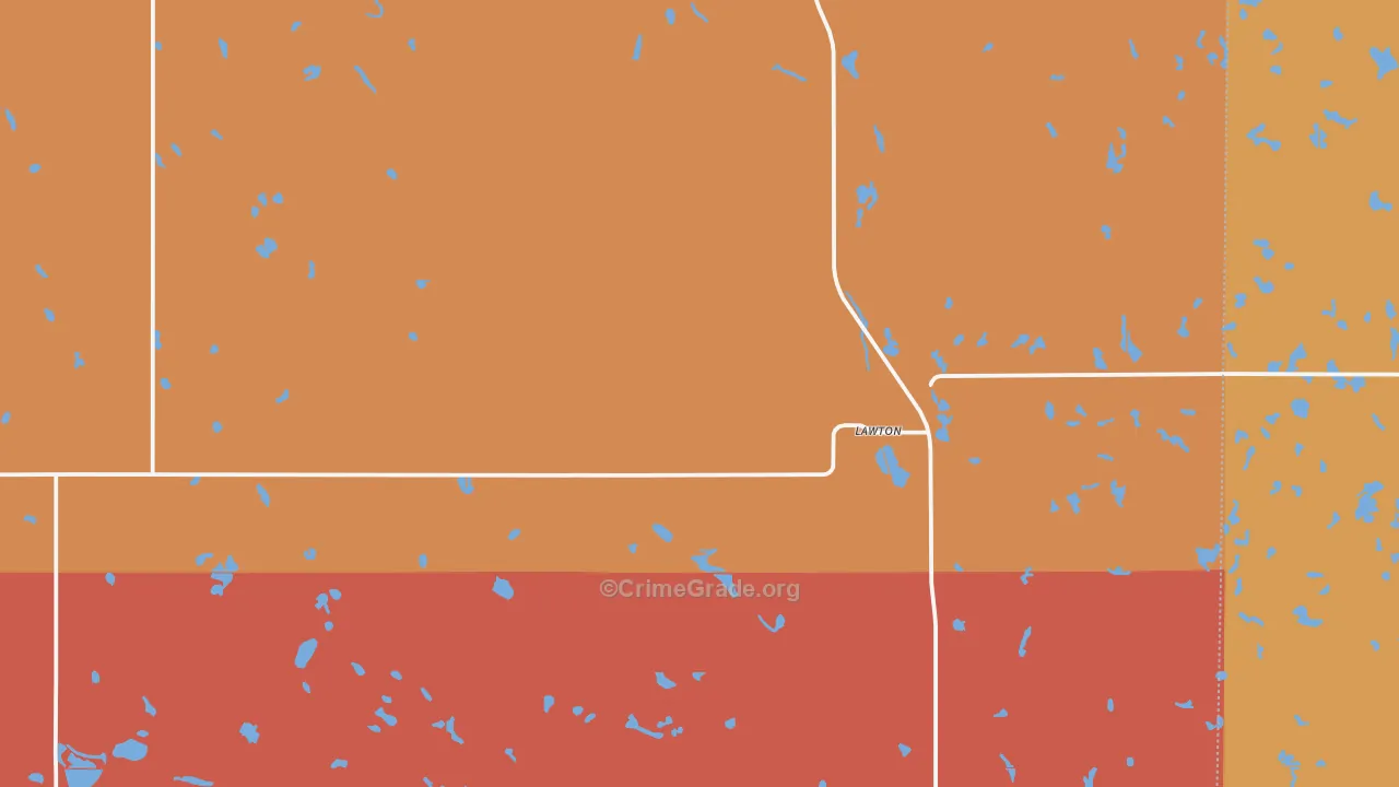 Lawton, ND Map of Assault Rates