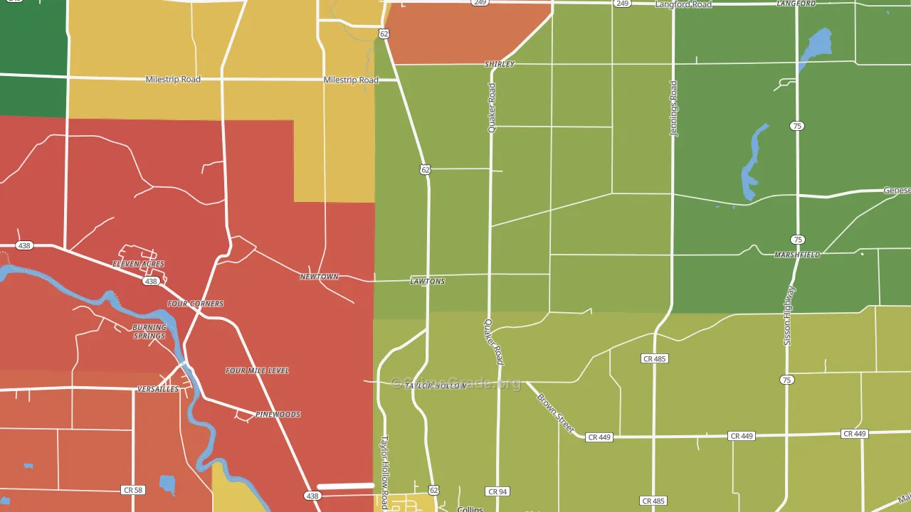 Lawtons, NY Map of Assault Rates