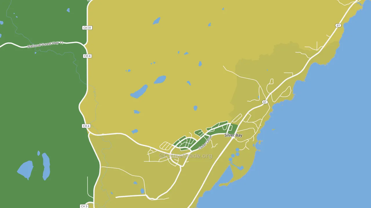 Lax Lake, MN Map of Assault Rates