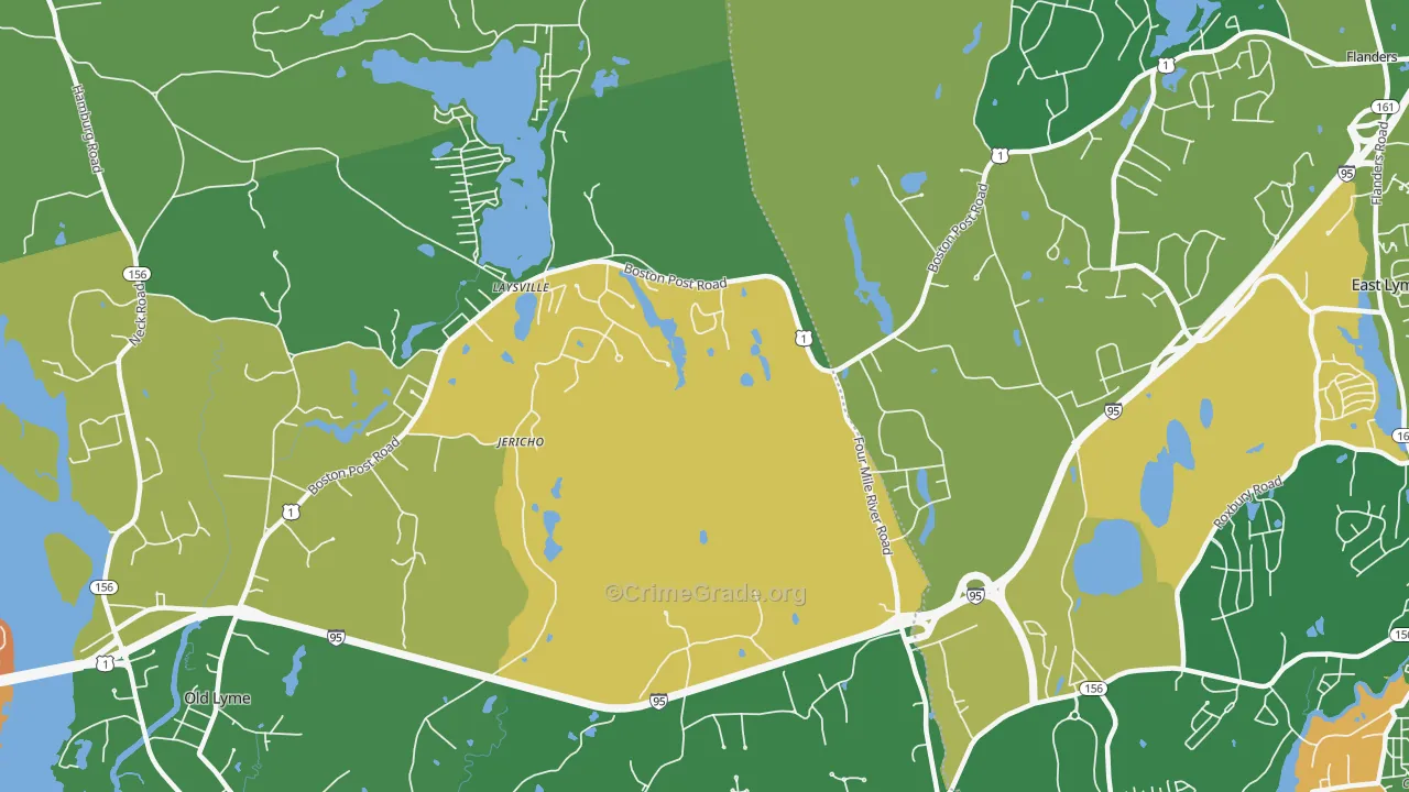 Laysville, CT Map of Assault Rates