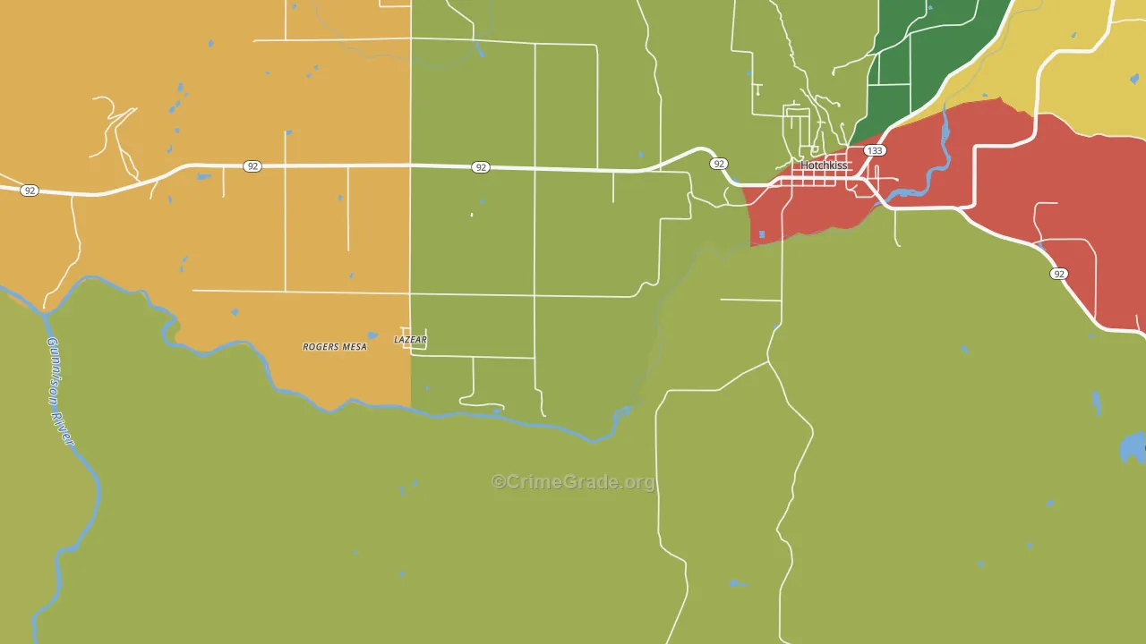 Lazear, CO Map of Assault Rates