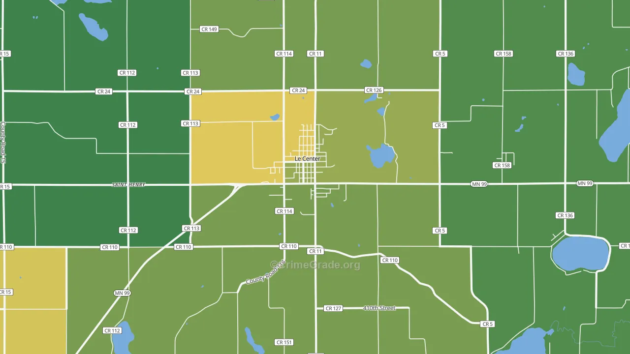 Le Center, MN Map of Assault Rates