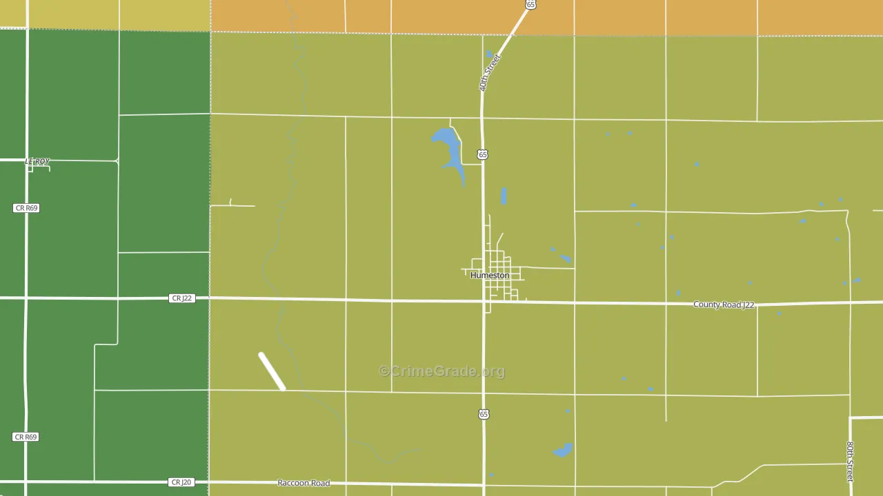 Le Roy, IA Map of Assault Rates