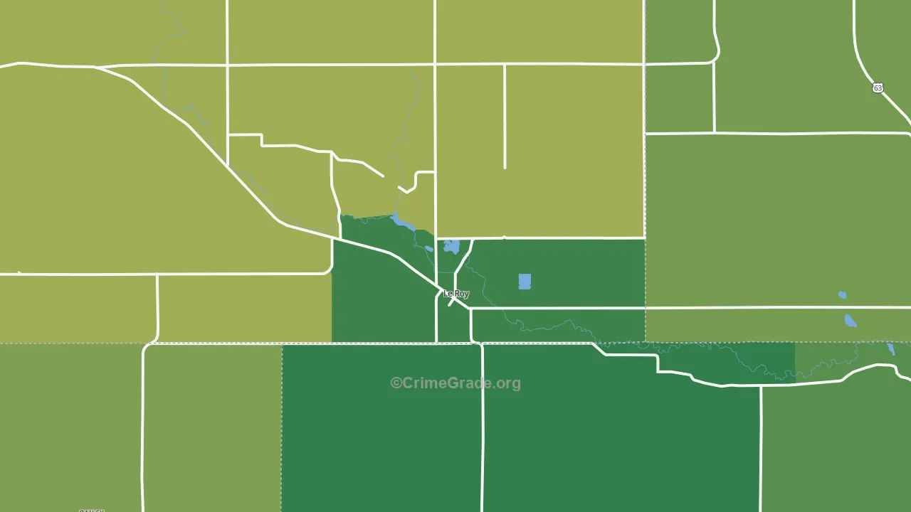 Le Roy, MN Map of Assault Rates