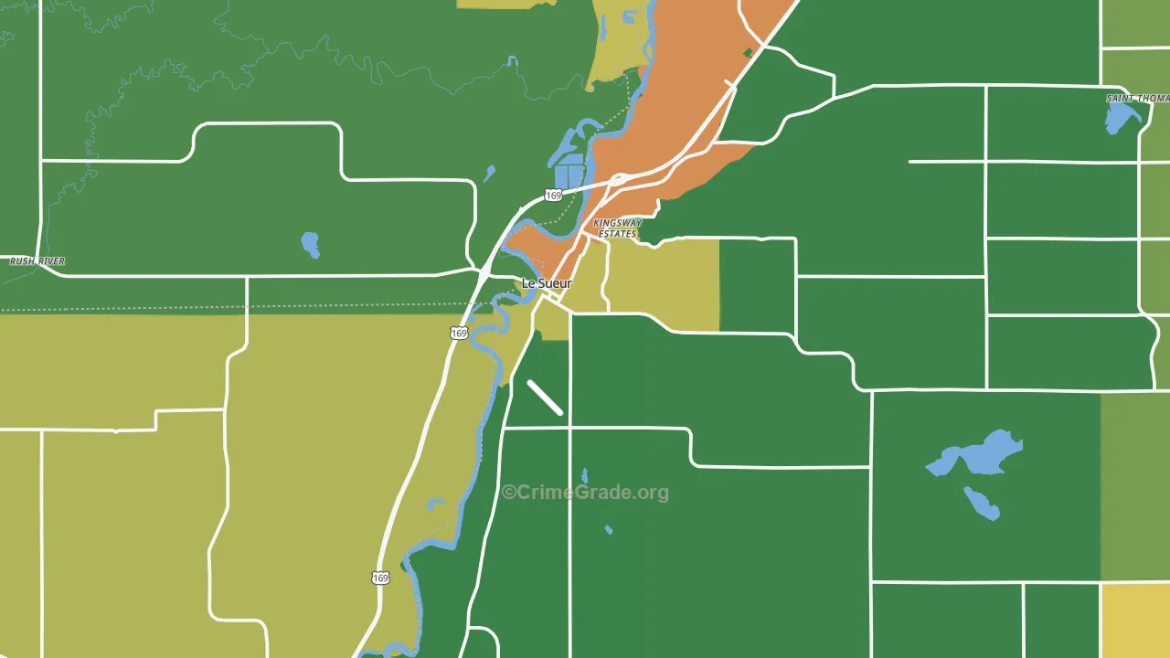 Le Sueur, MN Map of Assault Rates