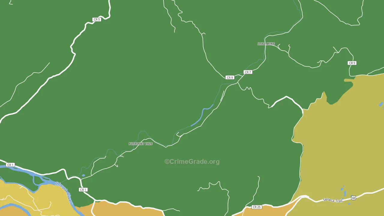 Lead Mine, WV Map of Assault Rates