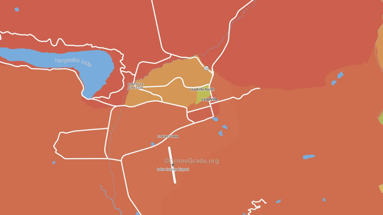 Leadville, CO Map of Assault Rates