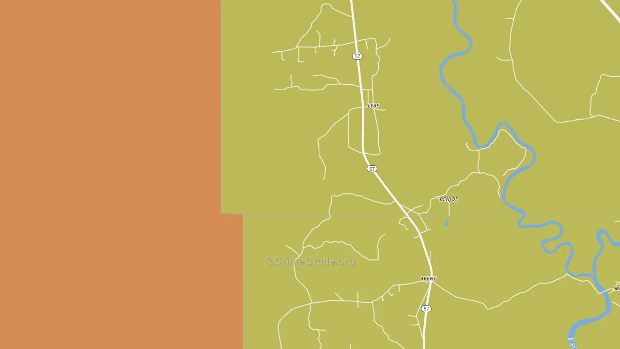 Leaf, MS Map of Assault Rates