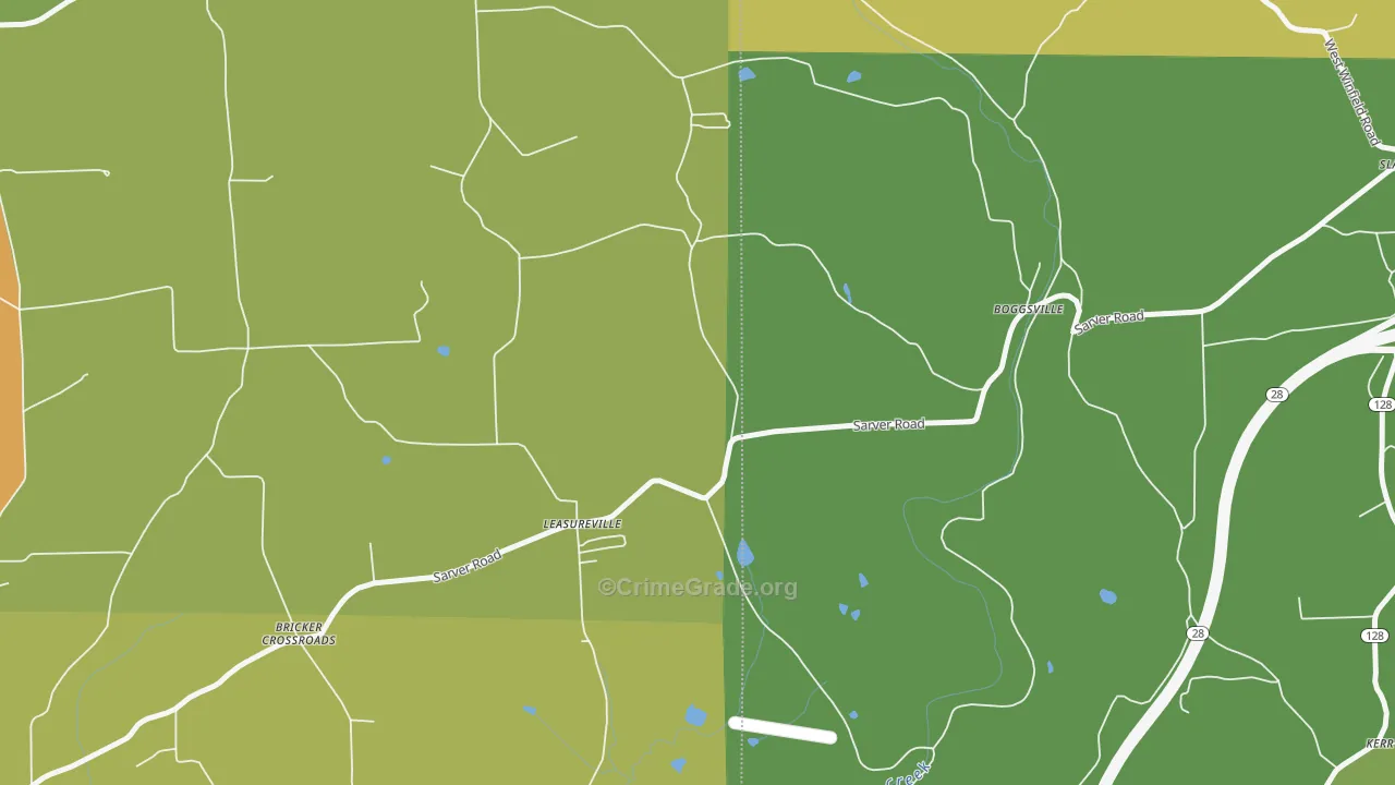 Leasuresville, PA Map of Assault Rates