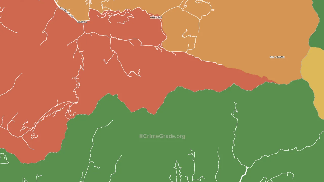 Leatherman, NC Map of Assault Rates
