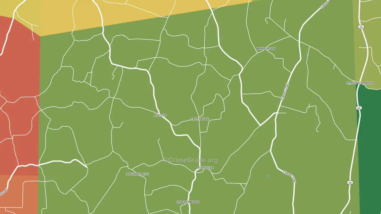 Leatherwood, PA Map of Assault Rates