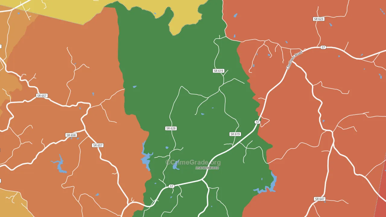 Leatherwood, VA Map of Assault Rates