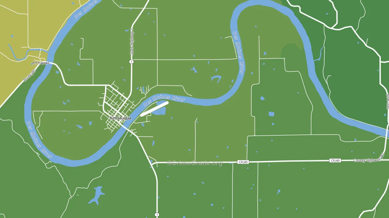 Lebanon, IA Map of Assault Rates