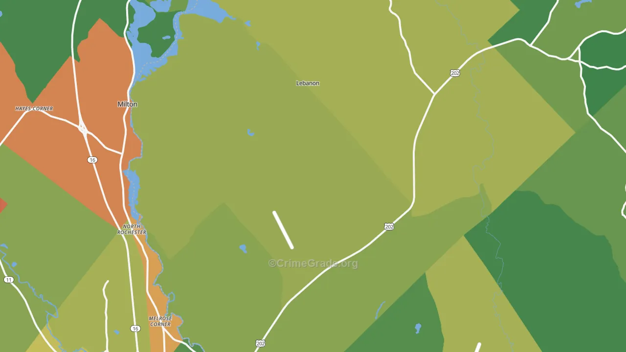 Lebanon, ME Map of Assault Rates