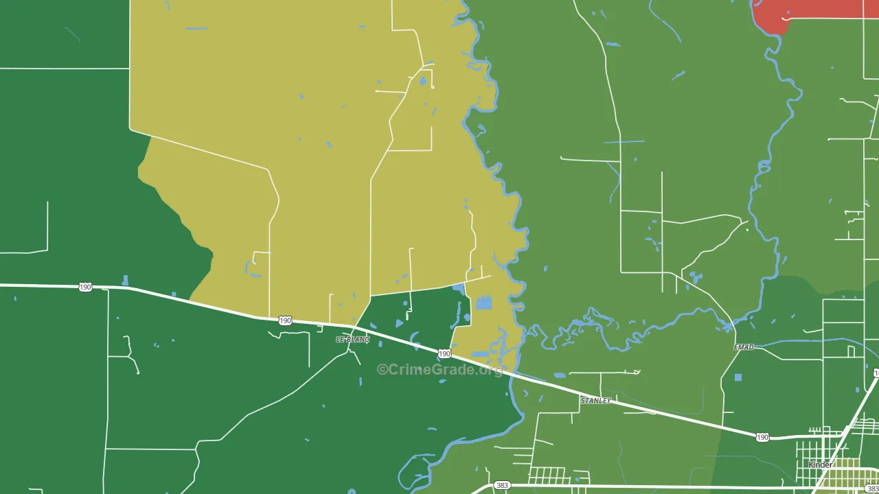 Leblanc, LA Map of Assault Rates