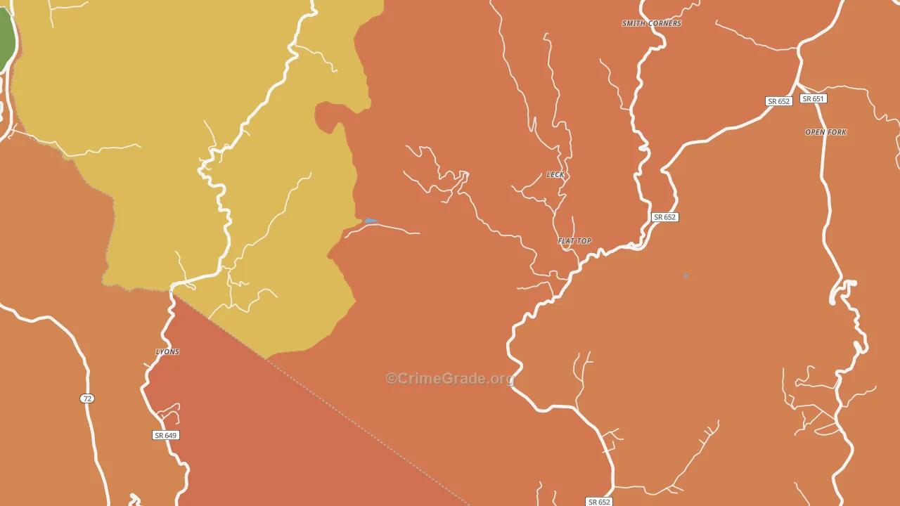 Leck, VA Map of Assault Rates