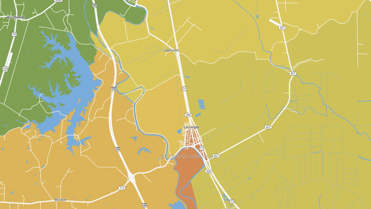 Lecompte, LA Map of Assault Rates
