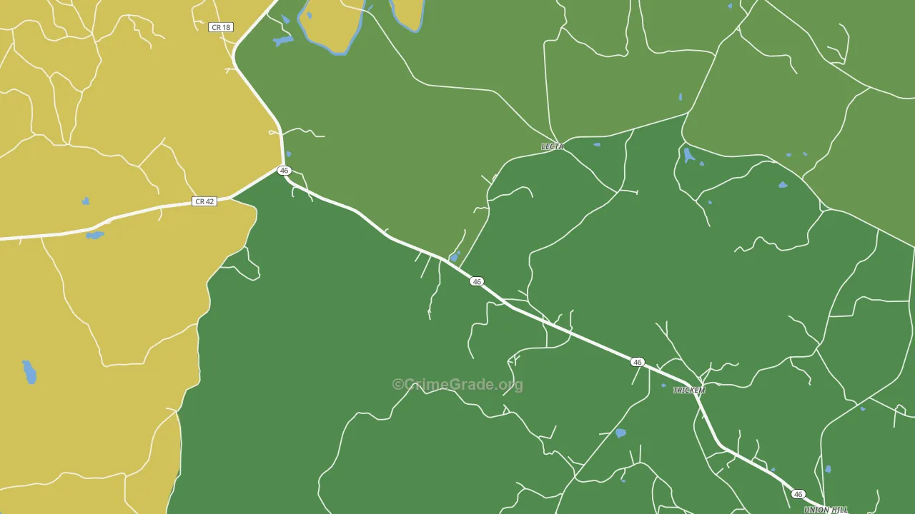 Lecta, AL Map of Assault Rates