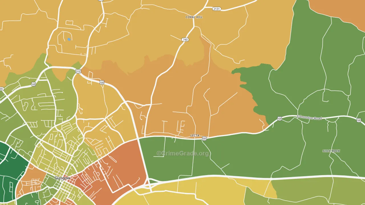 Lecta, KY Map of Assault Rates