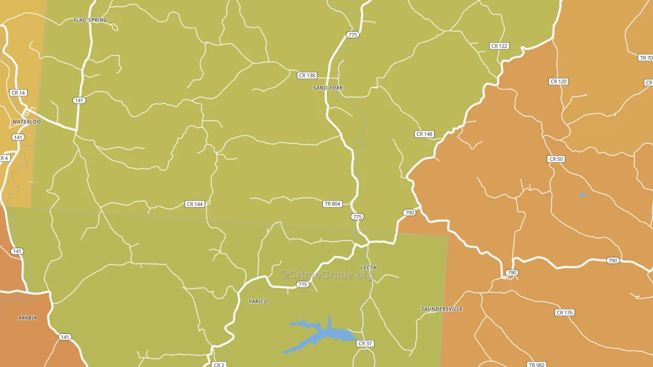 Lecta, OH Map of Assault Rates