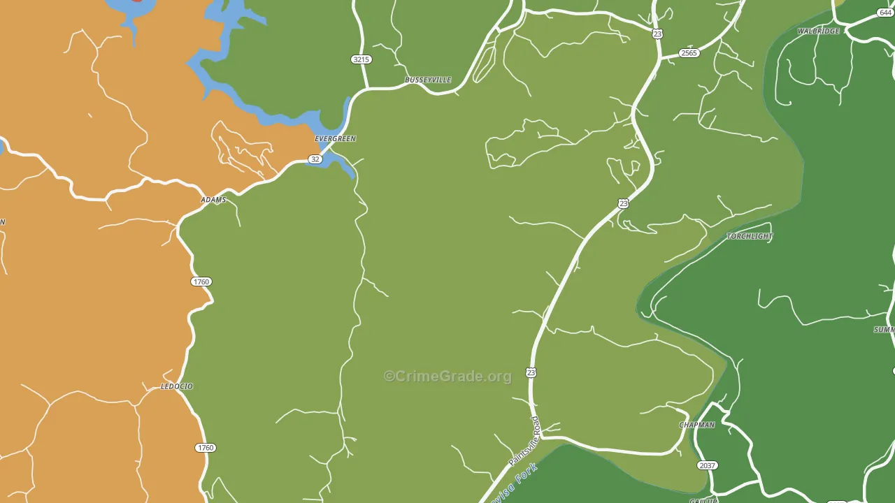 Ledocio, KY Map of Assault Rates
