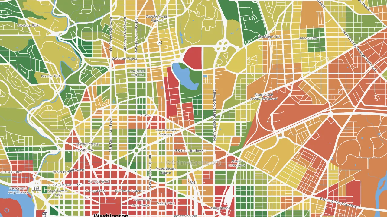 Ledroit Park, Washington, DC Map of Assault Rates
