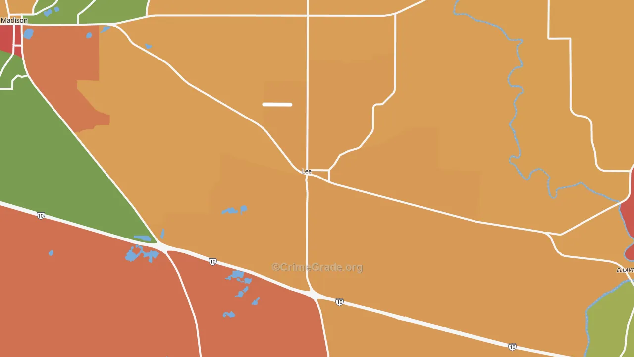 Lee, FL Map of Assault Rates