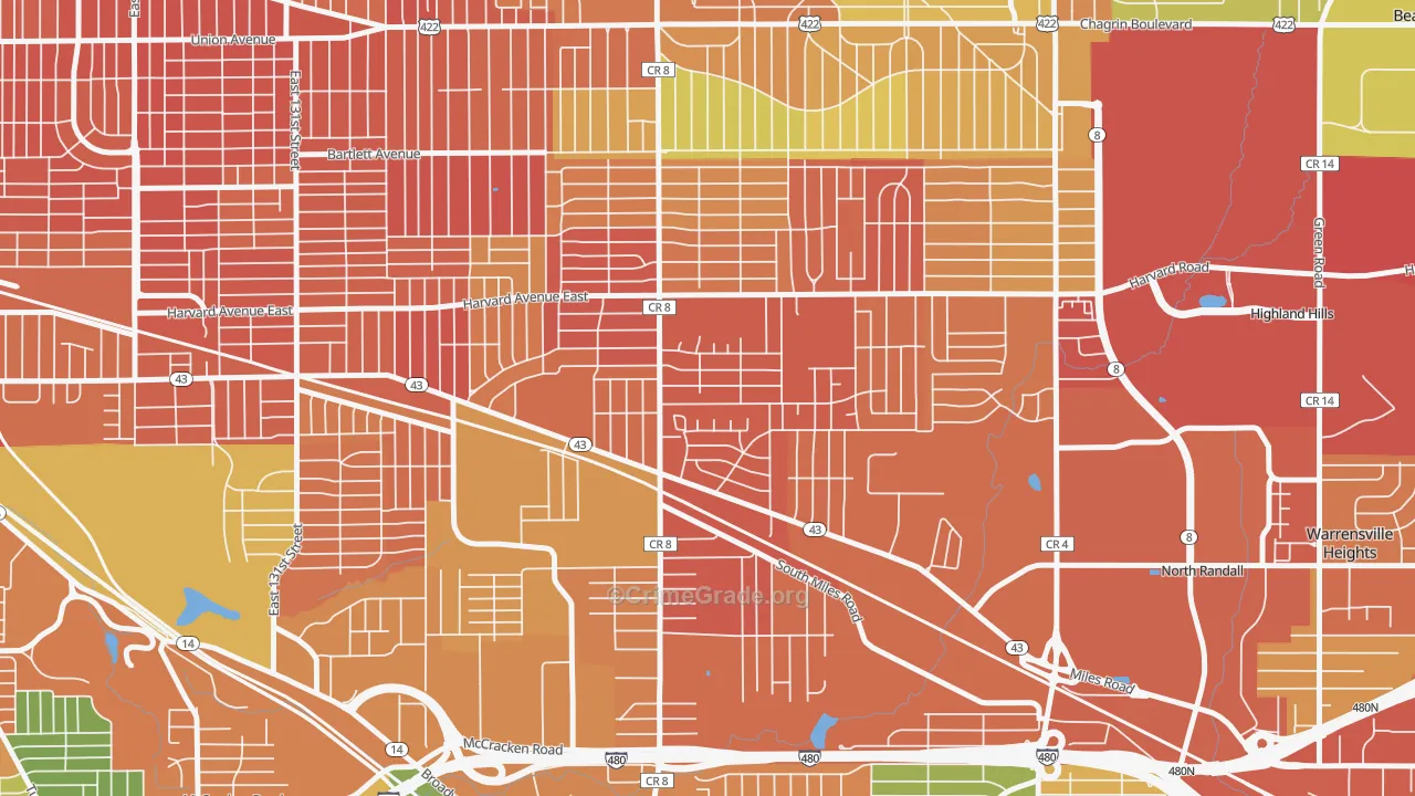 Lee-Miles, Cleveland, OH Map of Assault Rates