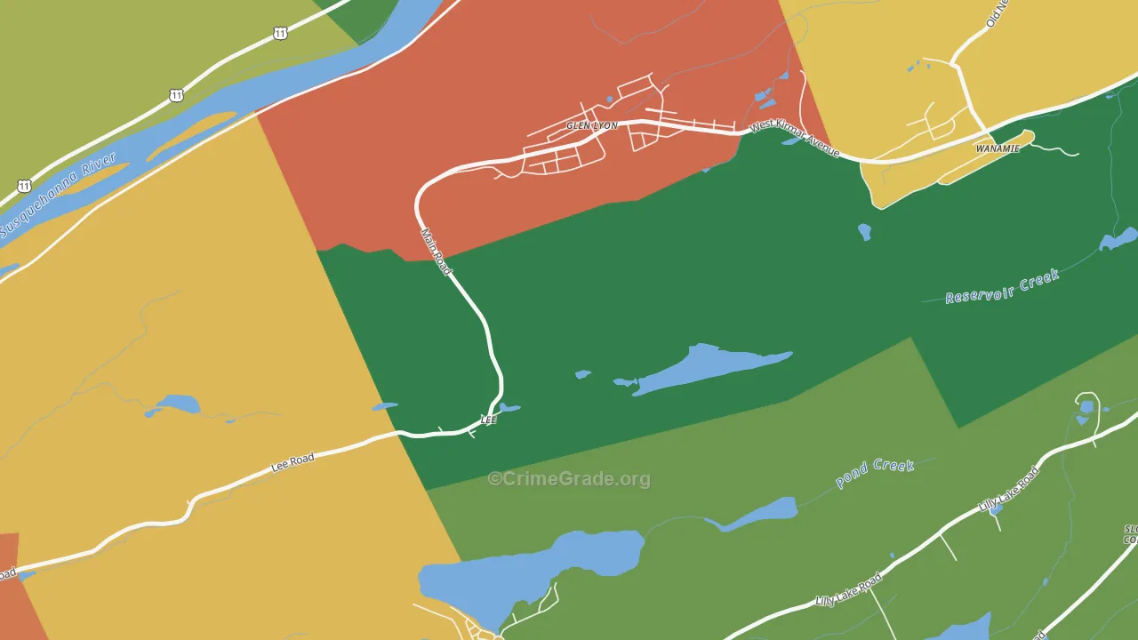 Lee, PA Map of Assault Rates