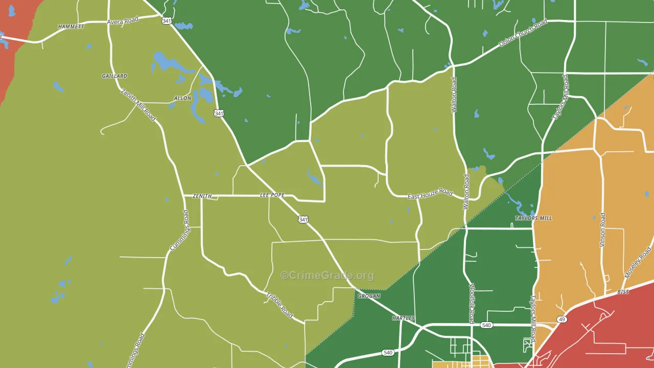 Lee Pope, GA Map of Assault Rates