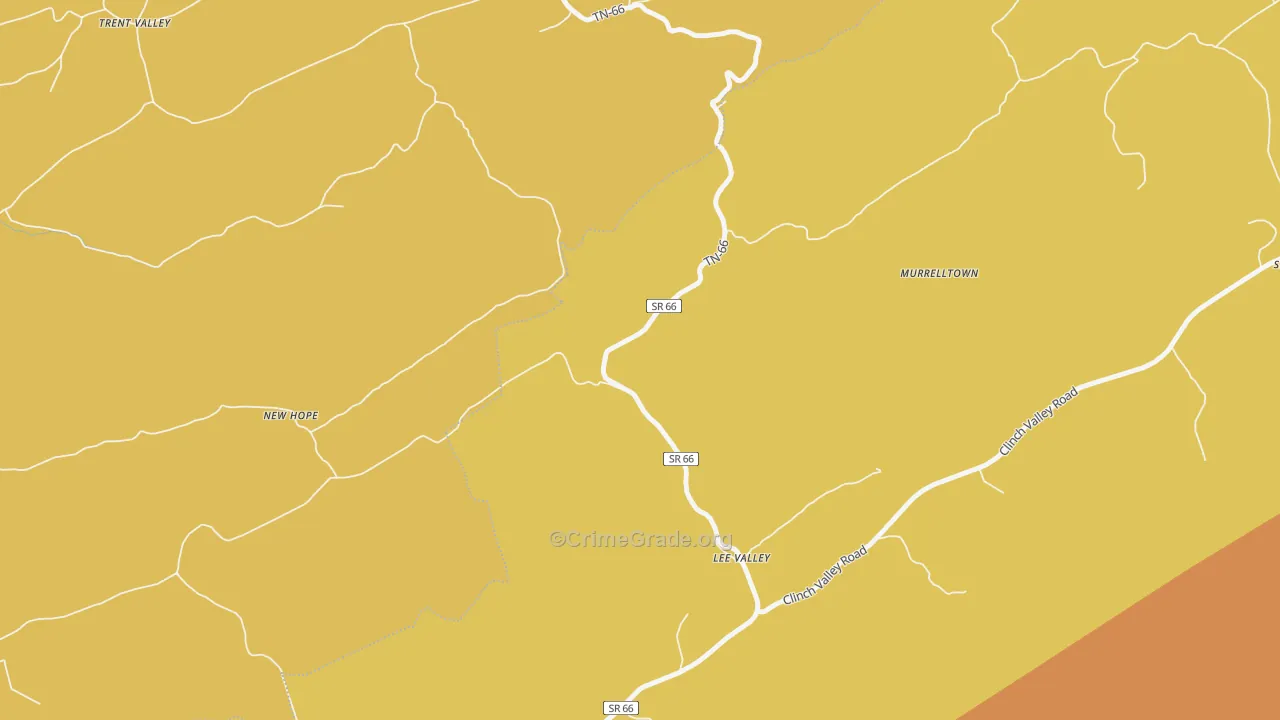 Lee Valley, TN Map of Assault Rates