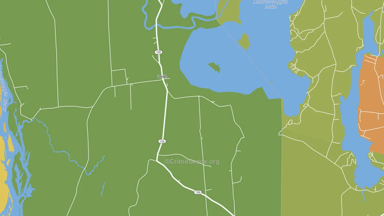 Leeds Junction, ME Map of Assault Rates