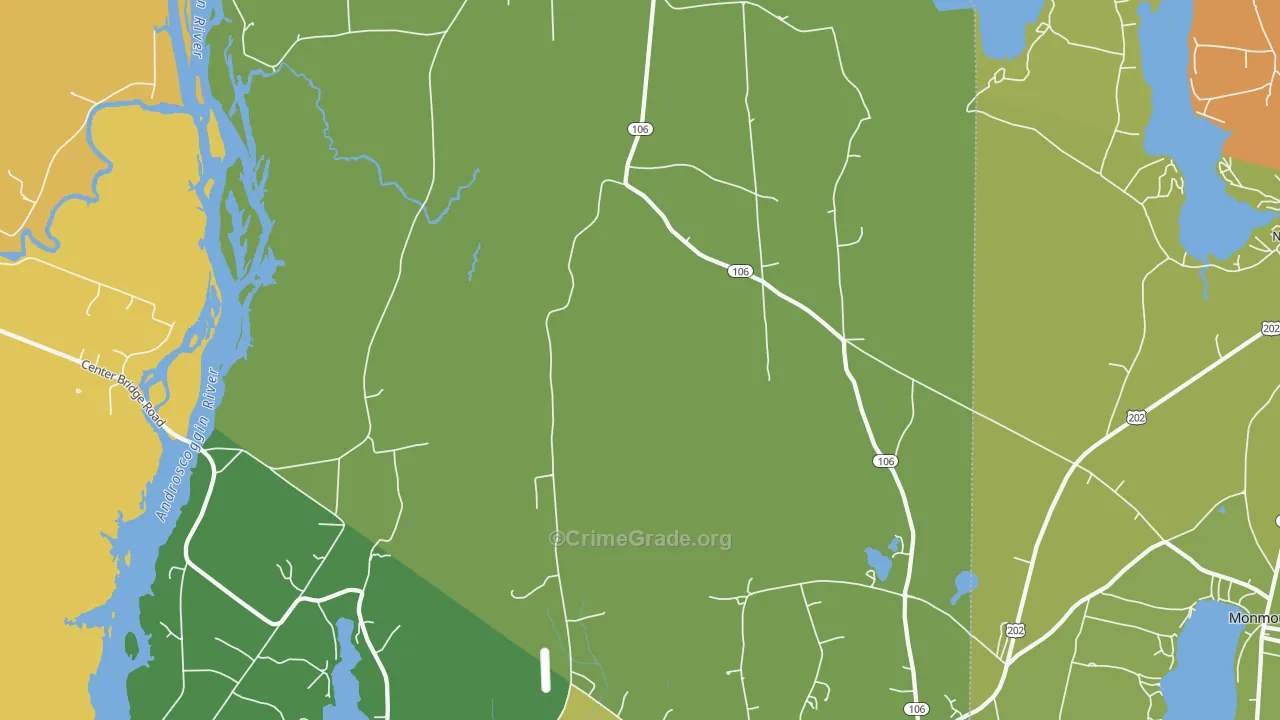 Leeds, ME Map of Assault Rates