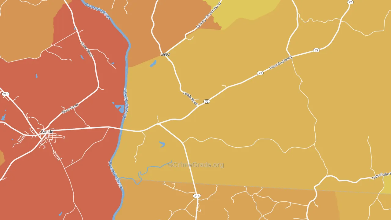 Leeds, SC Map of Assault Rates